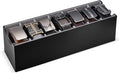 Lolalet Belt Organizer for Closet, Belt Box & Storage Drawer -Black | PU Leather Belt Holder with 7 Extra-Wide Compartments, Soft Lining, Fits Entryway Cabinet, for Men & Women, 1 Pack