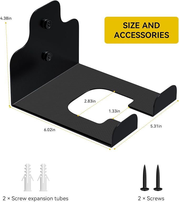 JNIHEEP Garage Organizer Trimmer Rack, Garden Power Tool Hanger Weed Whackers Holder Wall Mounted for Grass Trimmer, Hedge Trimmer, Garage Trimmer, Garden Tools,2 Pack