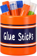 Tenceur 4.7x4.7 Inches Glue Stick Bucket for Teacher Desk Organizer Pencil Holder Bucket Plastic Large Capacity Desk Organizer for Teacher Classroom Craft Supply Storages