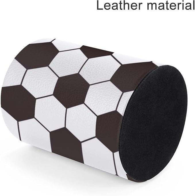 Soccer Ball Pen Holder Pencil Cup for Desk Organizer | Cute Makeup Brush Holder PU Multifunctional Office Suppliesfor Decor Home Classroom School
