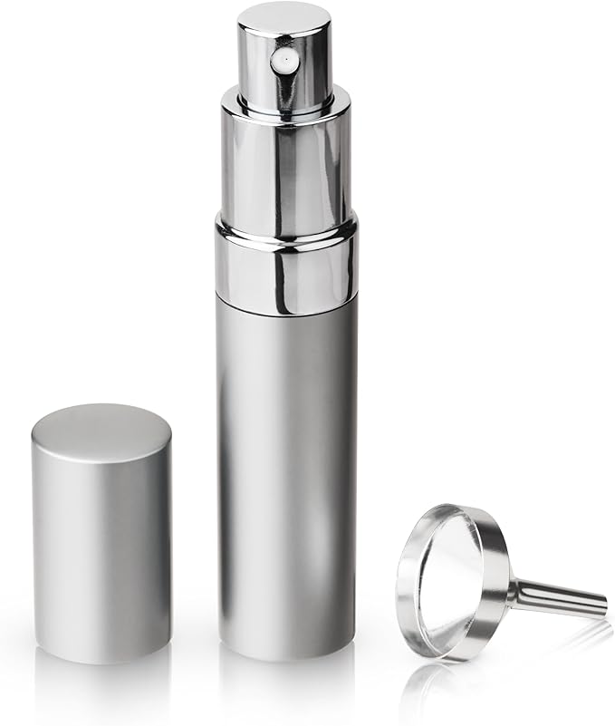 True Martini Atomizer Bar Mister – Spray Bottle for Gin & Vodka Martinis, Refillable Vermouth Spritzer for Bitters and Absinthe, Travel Perfume & Essential Oils Sprayer, Glass Canister with Funnel