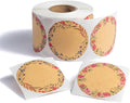 (500pc/Roll) 2" Pink Flower Label Stickers for Jars, Lids, Pantry, Mason Jars, Spice Bottles & More