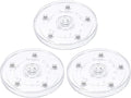 uxcell 3Pack Acrylic Lazy Susan Turntable, 4" Spinner Lazy Susan Turntable Organizer, Acrylic Ball Bearing Rotating Tray for Pantry Spice Rack Decorating, Clear