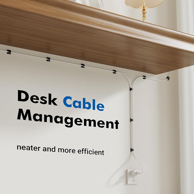 120Pcs Adhesive Cable Clips, Black Small, Cord Holder, Cord Clips for Dash cam, Ethernet Cable, Christmas Lights, USB, Phone Chargers, The Wall, Desk, nightstand, Car