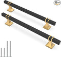 15 Pack 6-1/4 Inch Cabinet Handles Black and Gold Cabinet Pulls Kitchen Cabinet Handles, Black Dresser Drawer Pulls Kitchen Cabinet Hardware