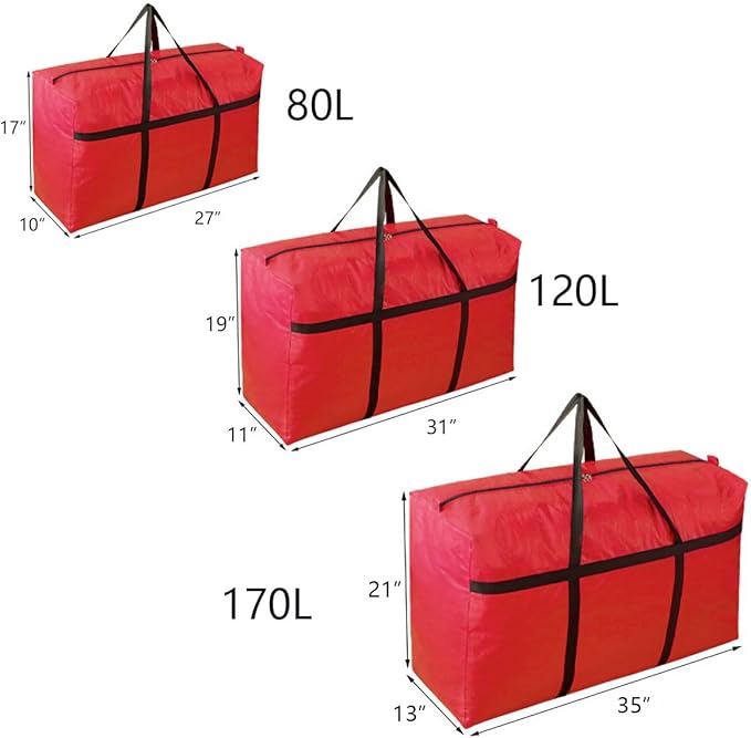 Extra-large Tarp Storage Bag (Red, 45Gal/170L)