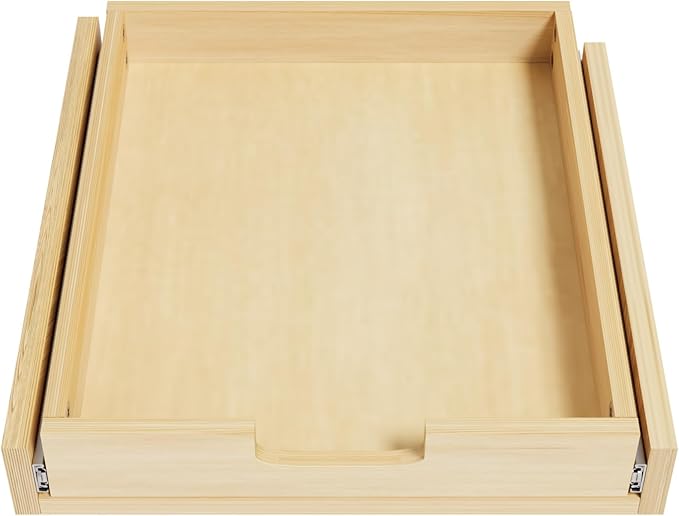 Pull Out Cabinet Organizer, 20''W×21''D Sliding Drawers for Cabinets, 1 Tier Soft Close Slide Out Wooden Pull out Drawers, Base Cabinet Organization for Kitchen, Pantry, Bathroom
