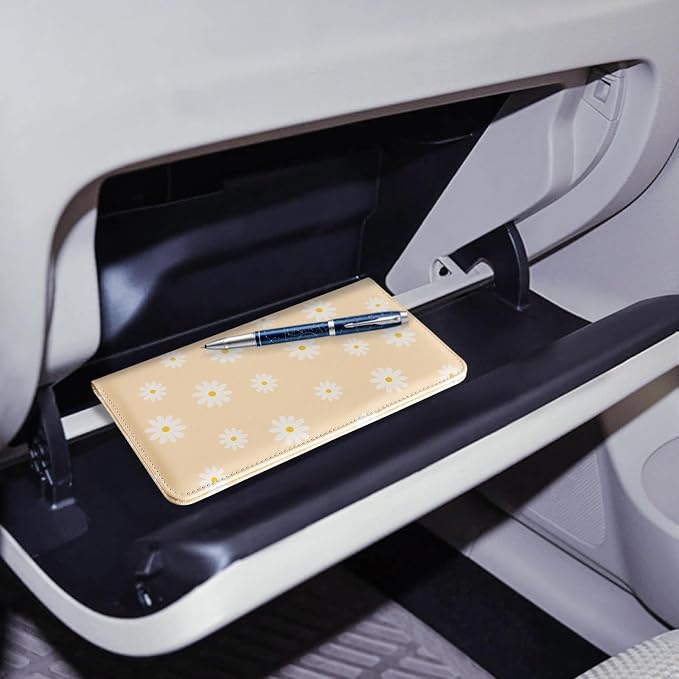 CoBak Car Registration and Insurance Holder | Vehicle Glove Box Organizer, Auto Truck Compartment Document Case with Magnetic Closure for Insurance & Driver License
