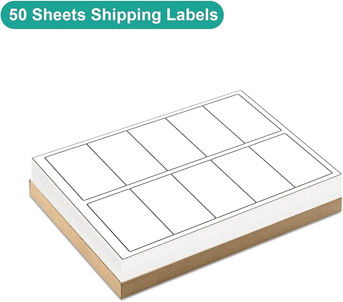 MFLABEL 2x4 Shipping Address Labels - 10-UP, 3000 Count, 300 Sheets for Printer - Internet Mailing Stickers, 2" x 4" FBA Labels for Laser/Inkjet Printer