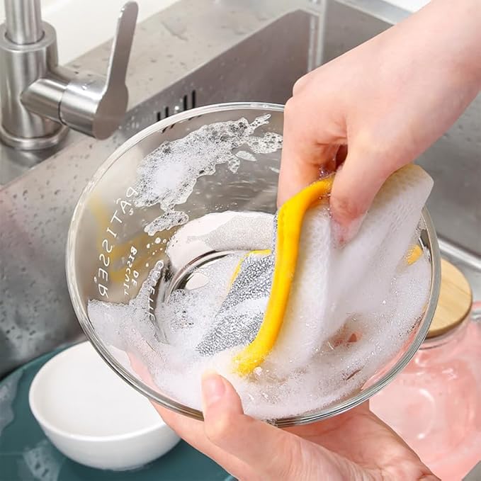 10PCS Multipurpose Dishwashing Rags, 2024 New Double Sided Sponge Kitchen Dishcloth, Multi-Purpose Absorbent Sponge Dishwashing Rags for Washing Dishes Cleaning Kitchen(3.54 * 5.31inch)