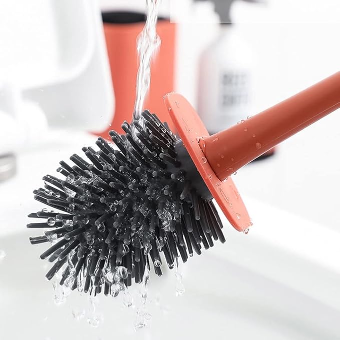 Multi-Function Toilet Brush and Holder, Toilet Cleaner Brush for Bathroom, Floor Standing & Wall Mounted Toilet Scrubber, No Dead Angle Home Cleaning Utensils Bathroom Accessories (Color : Gree