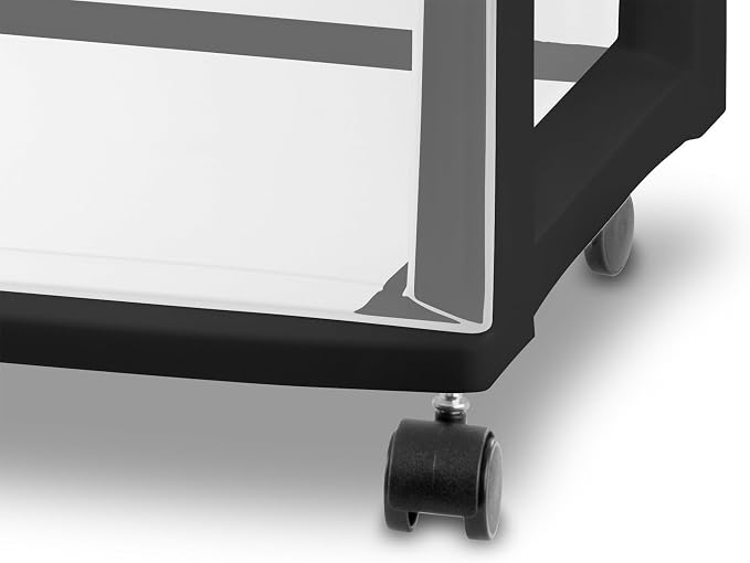 Sterilite 6 Pack 3 Drawer Storage Cart, Plastic Medium Organizer with Wheels, Black - Multipurpose Bin for Crafts, Accessories, or Office Supplies