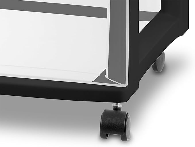 Sterilite 2 Pack 3 Drawer Storage Cart, Plastic Medium Organizer with Wheels, Black - Multipurpose Bin for Crafts, Accessories, or Office Supplies