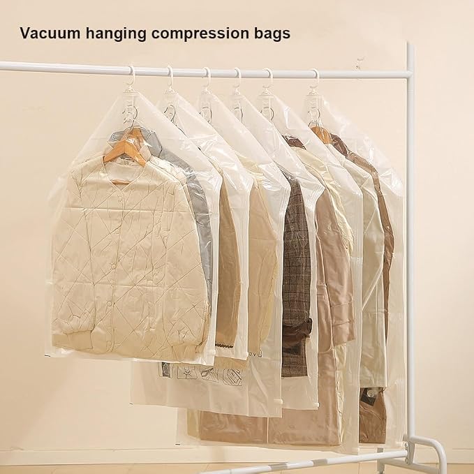 Hanging Vacuum Storage Bags – Space-saving storage bags for clothes, suits and jackets(One,70 * 90cm)