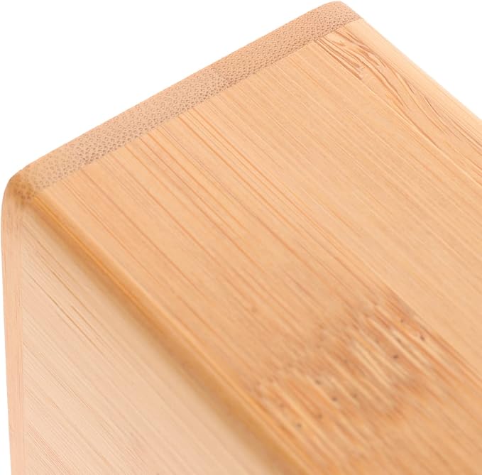 SEWACC Bamboo Storage Box - Light Brown Decorative Keepsake Box with Flip Lid for Jewelry Trinkets and Small Items - Compact Organizer