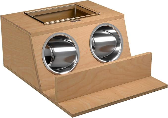 REV-A-SHELF Natural Maple Drawer Insert w/Stainless-Steel Bins for 18" Vanity Drawers