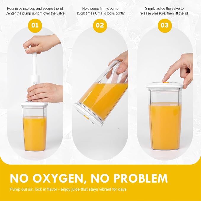 Vacuum Seal Juice Cups, Portable Leak Proof Drinking Storage Containers for Juice, Milk, Boba, Smoothie, Tea, Kombucha, 750ml, 1 Piece