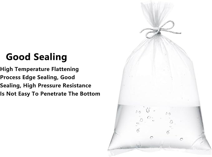 Bucket Liner Bags, Food Grade Ice Bucket Liner,Heavy Duty Leak Proof Bag,Plastic Drum Pail Liners,Flat Bottom Food Storage Bags for Home Kitchen Marinating (40 * 30cm/15.75 * 11.81inch)