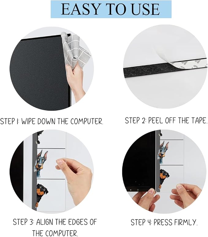 Gifts for Dog Lovers Computer Monitor Memo Board, Sticky Note Holder, Monitor Side Note Board, Acrylic Desk Organizer with 100Pcs Notes for Office Worker Men Women, Home Desktop and Office Desk
