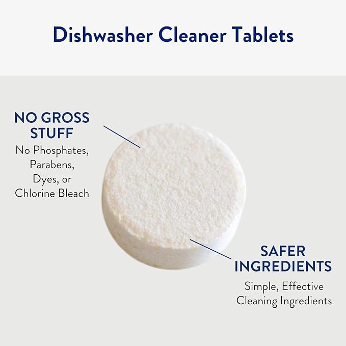 The Clean People Dishwasher Cleaner - Dishwasher Cleaner Tablets for Removing Limescale, Mineral Buildup, Grease & Odors - 6 Count, Citrus Scent