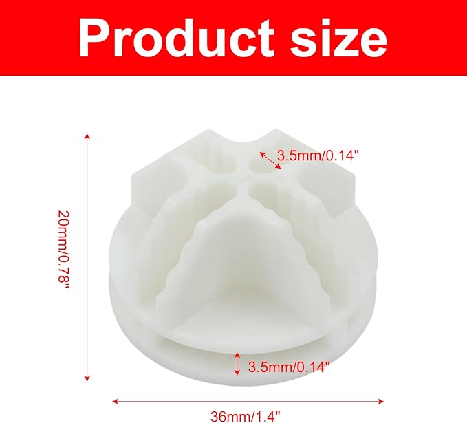 40 Pcs Wire Cube Connectors for Modular Storage Shelving (White) | Durable ABS Plastic, 8-Slot Multi-Directional Design, Fits 3.5mm Panels, Reusable Connectors, for Wire Cube Shelving