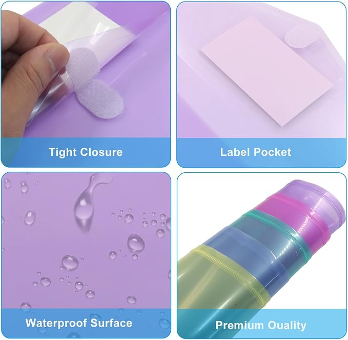 10 Pcs Plastic Envelopes A4 Letter Size | Plastic File Folders, Document Organizer, Label Pocket, Waterproof, School Office Home Supplies