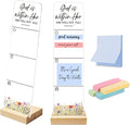 Sticky Notes Monitor Memo Board with Removable Wooden Base God is Within Her She Will Not Fall Portable Acrylic Sticky Note Holder Message Board Sign Bonus 200 Sheets Sticky Notes Office Desk