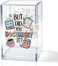But Did You Document It Acrylic Cosmetic Pencil Holder Cup, Pen Holder for Home Office Desk Accessories for Coworker Boss Nurse HR Assistant, Office Desk Pen Organizer, Funny Work Gifts