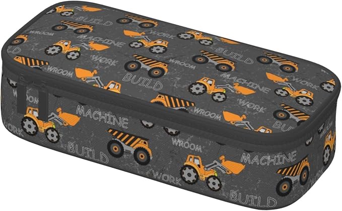 Truck Large Pencil Case for Girls Boys, Pencil Pouch Pen Bag Kids Teen | Big Capacity with Flip Top Zipper Stationery Organizer Storage Back to School Supplies for School Office College Student
