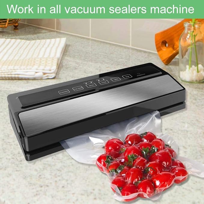O2frepak Multi-Size 50x 6''x10'',50x 8''x12'',50 X10'' X13''and 3 Rolls11''x20',3 Rolls 8''x20' BPA Free Sous Vide Seal a Meal Commercial Grade Vacuum Seal PreCut Combo Pack Bags Rolls