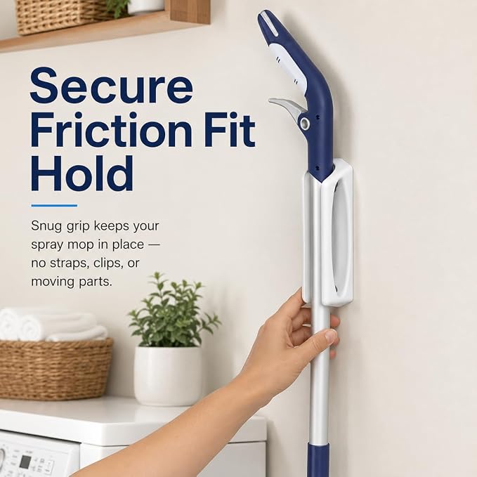 Wall Mount for Bona Hardwood Floor Premium Spray Mop – Secure Friction Fit Holder | Screw-In Installation | Space-Saving Cleaning Supply Storage Organizer
