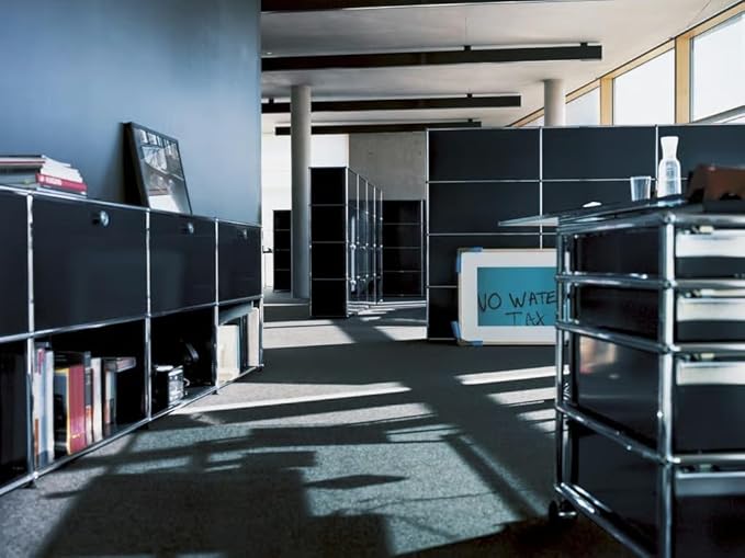 Modern Storage Cabinet Versatile Free-Standing Organizer for Home Office Décor, Green (Black, E-15 D x 90" W x 15" H)