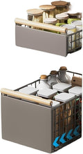 Retractable Kitchen Cabinet Pull-Out Basket - Foldable Adjustable Slide Drawer For Dish & Sink Storage Organization(Small and Large)