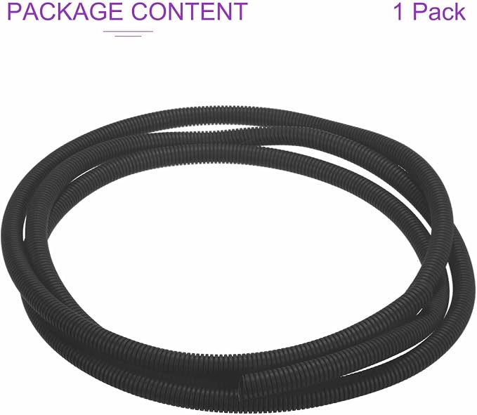 DMiotech 10ft Wire Loom Split Tubing 1/2 Inch(12.7mm) ID, Cord Protectors from Pet Flexible Conduit Cable Management for Office Home Garden, Black