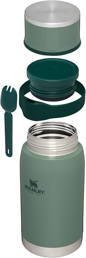 STANLEY Adventure To-Go Food Jar | Vacuum Insulated Food Container | Wide Mouth Screw On Lid | Packable for Travel | Stainless Steel with Leakproof Lid | BPA-Free