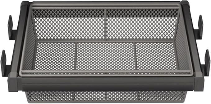 Expandable Cabinet Pull Out Basket,Aluminum Alloy Stackable Storage Bins,Height 6.69in Stackable Shelf Baskets Organizer,for Office Bathroom Bedroom(Gray,79.92-33.85in)