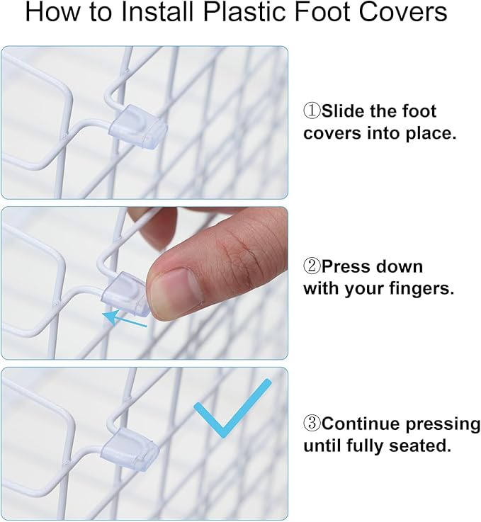 iSPECLE Freezer Organizer Bins - 5 Pack Adjustable Width for 5 to 7 Cu.Ft Chest Freezers, Stackable Wire Storage Baskets, Assembly Required, White