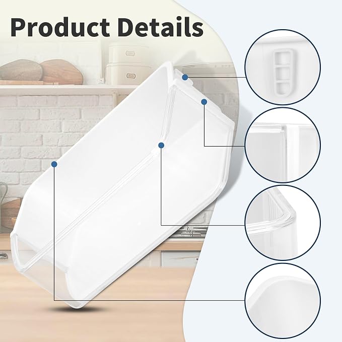 [2 Pack] DA97-12657A Refrigerator Door Bin Shelf Replacement (Left),Compatible with Samsung RF260/RF261BEAESR Refrigerator Replace EAP4176661, DA63-06867, AP5621270, 2813223, PS4176661 Door Shelf