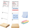 Monitor Memo Board, Sticky Note Holder, Sticky Note Board for Desk, Acrylic Desk Buddy with Wooden Base, Includes 200 Notes, Funny Office