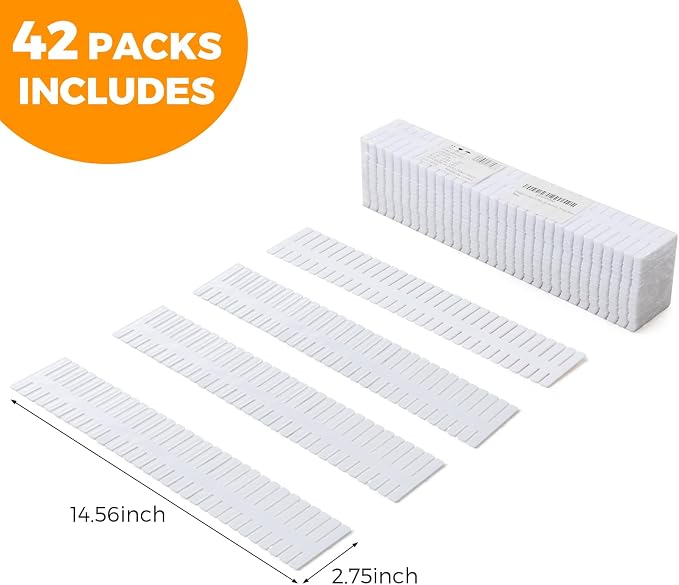 42PCS Adjustable Drawer Dividers Organizer for Kitchen, Bedroom, Dresser, Socks, Underwear, Makeup Storag