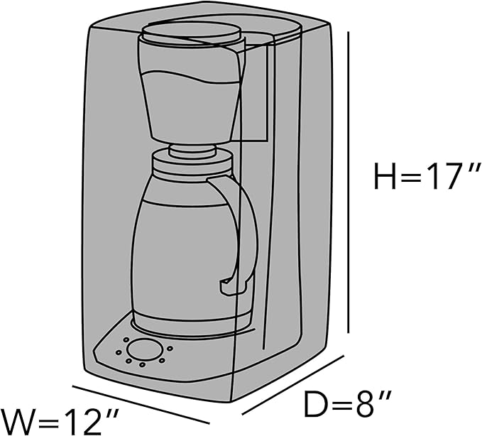Covermates Keepsakes Coffee Maker Cover – Quilted Appliance Protector for Espresso Makers – Dust & Stain Resistant, Washable Slip‑On Design for Countertop Storage, Red