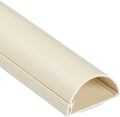 D-Line Half Round Cord Hider, Patented Cable Cover, Hide TV Wall Mount Wires, Raceway for Cords, Decorative Wire Covers, Paintable, Adhesive Cable Concealer, 2in W x 1in H x 39in L, Beige