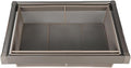 Pull Out Drawer Organizer Containers,Stackable Shelf Baskets Organizer,Aluminum Alloy Stackable Storage Bins,for Office Bathroom Bedroom(Brown,Gray)(Gray,25.98-29.92in)