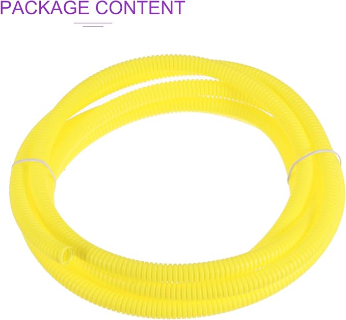 DMiotech 10ft Wire Loom Split Tubing 3/8 Inch(9.5 Mm) ID, Cord Protectors from Pet Flexible Conduit Cable Management for Office, Home, Garden, Yellow
