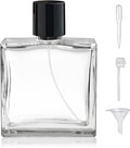 100ml/3.4 Oz Glass Spray Bottle Perfume Atomizer,Empty Refillable Perfume Spray Bottle with 3 Kinds of Dispenser (A4)