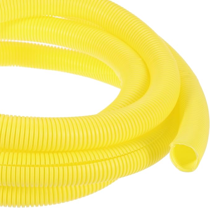 DMiotech 10ft Wire Loom Split Tubing 3/4 Inch(19 Mm) ID, Cord Protectors from Pet Flexible Conduit Cable Management for Office, Home, Garden, Yellow