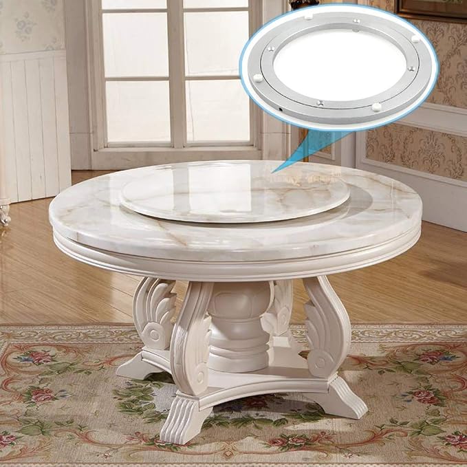 Aluminum Heavy Duty Lazy Susan Rotating Turntable Bearing Swivel Plate Hardware for Dining-Table (4 inch)