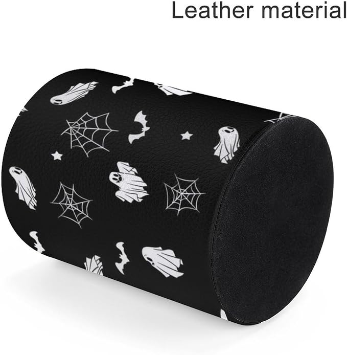 Halloween Spider Web Ghost Pen Holder Pencil Cup for Desk Organizer | Cute Makeup Brush Holder PU Multifunctional Office Suppliesfor Decor Home Classroom School
