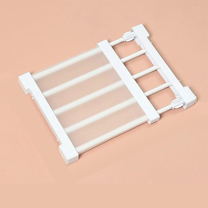 Adjustable Metal Storage Rack, Expandable Tension Shelf Rod, Stainless Steel, for Wardrobe, Cabinet, Bathroom, Kitchen (14.96-21.65in)