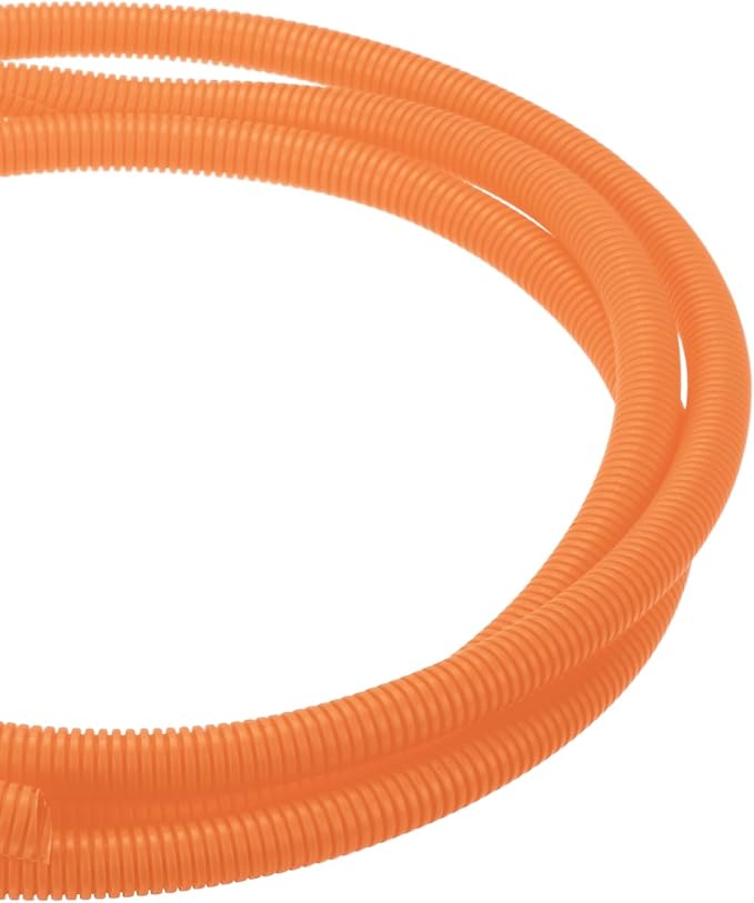 DMiotech 10ft Wire Loom Split Tubing 1/2 Inch(12.7mm) ID, Cord Protectors from Pet Flexible Conduit Cable Management for Office Home Garden, Orange